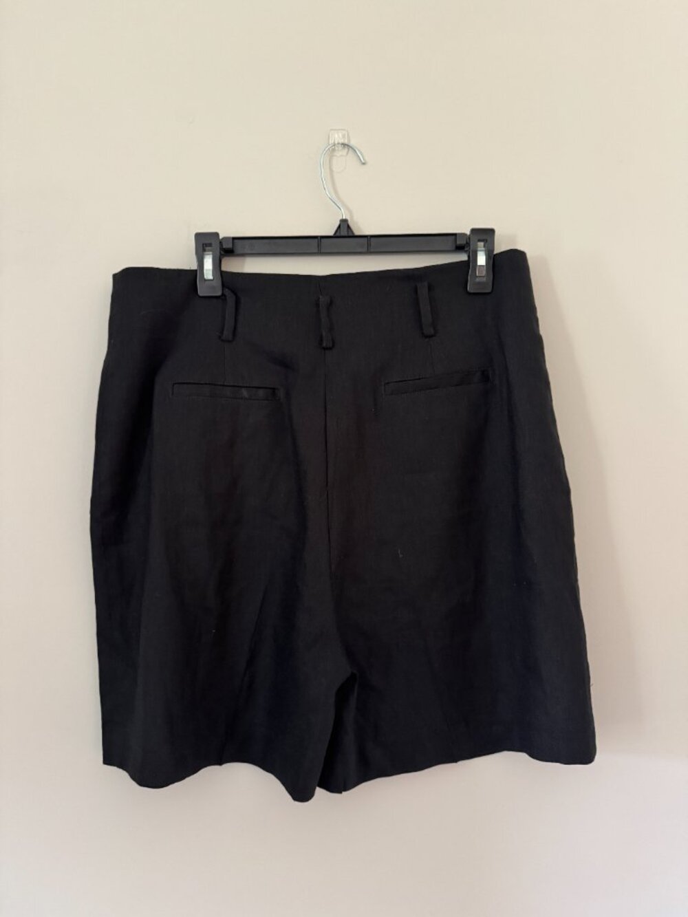 Calvin Klein Linen Blend High Waist Shorts Womens 12 Pleated Flap Pockets M3BV52 - Picture 5 of 9